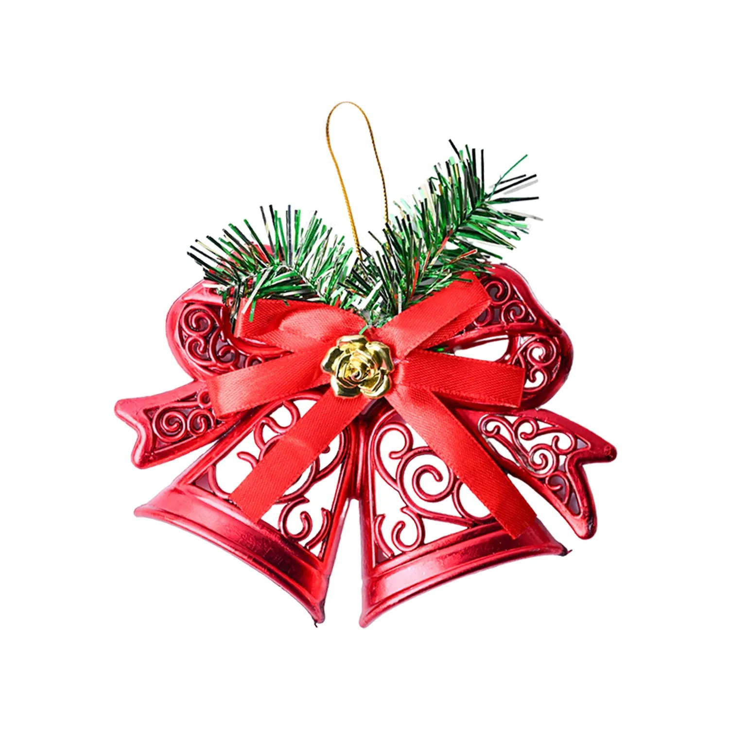 Christmas Tree Hanging Bell (Red, Set Of 2) - Detailed Feature View 2