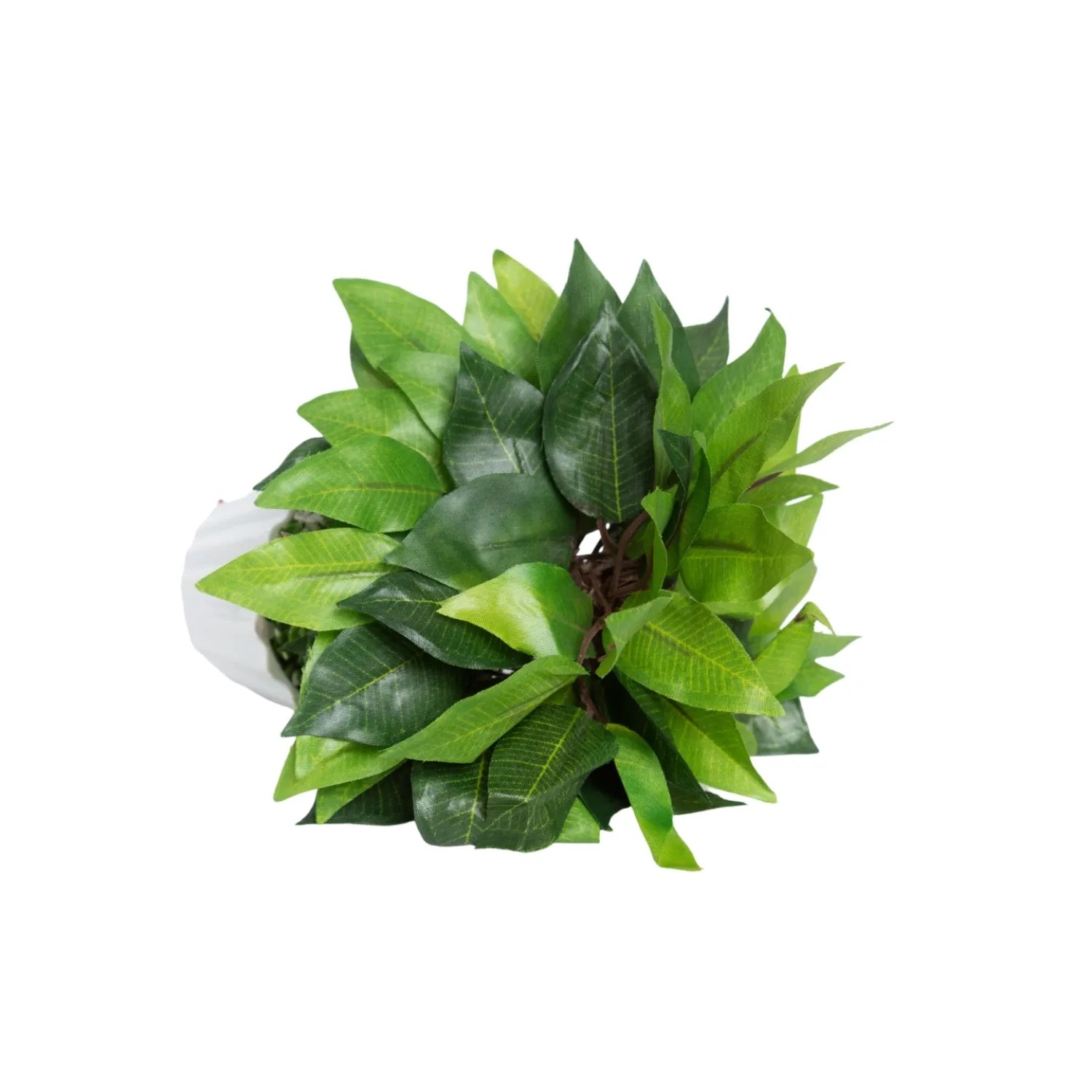 Ciliated Leaves Artificial Flower Vase For Home Décor - Detailed Feature View 3