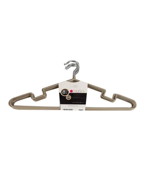 Cloth Hangers, Brown, Iron, Set of 8