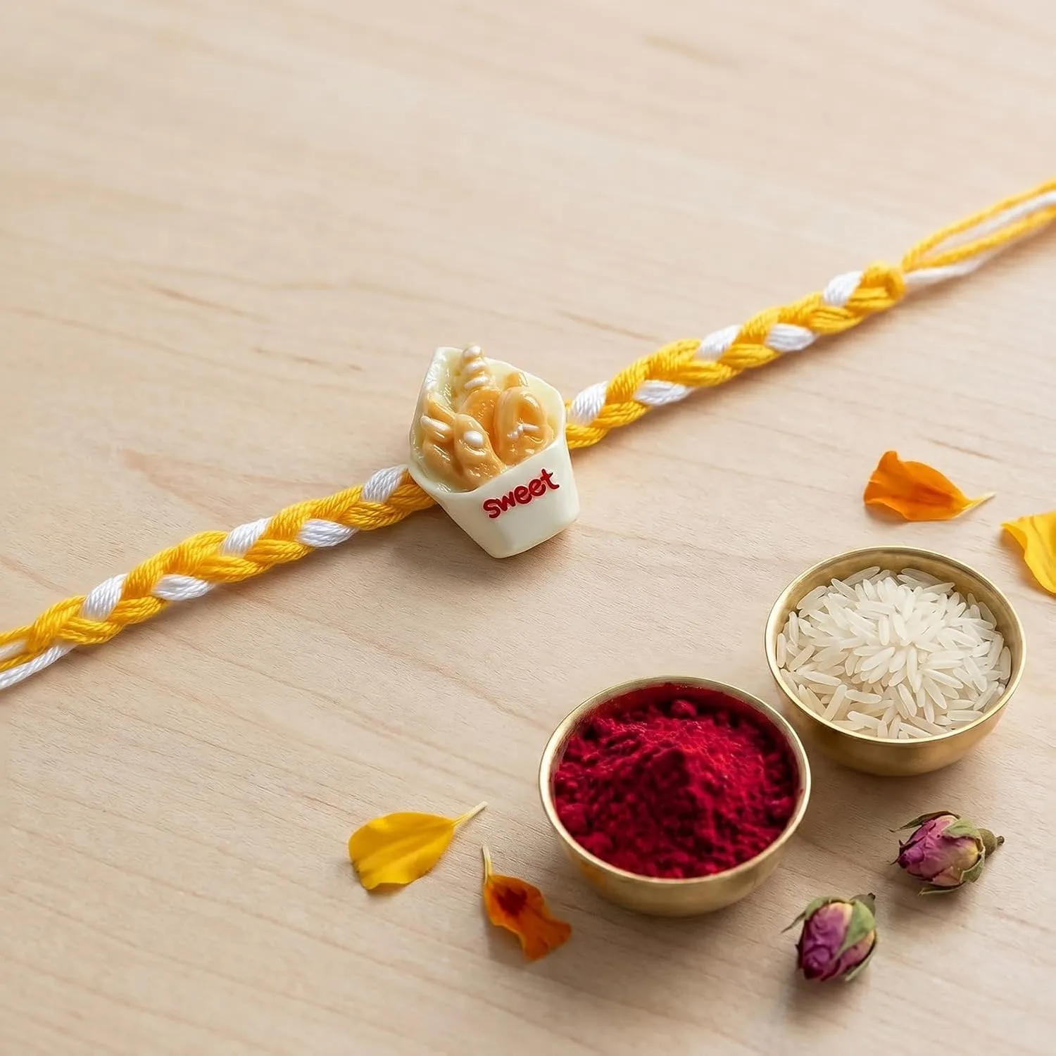 Complete Celebration Rakhi for Brother with Coffee Almond 96gm, Pack of 5 - Detailed Feature View 2