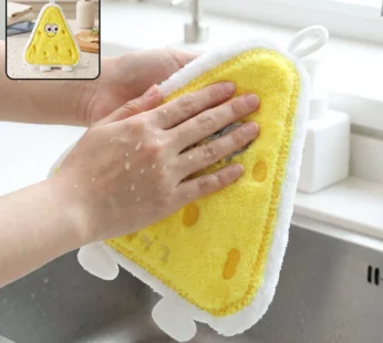 Cartoon Microfiber Hanging Hand Towel Quick Dry Kitchen Wipe Cloth (1 Pc)