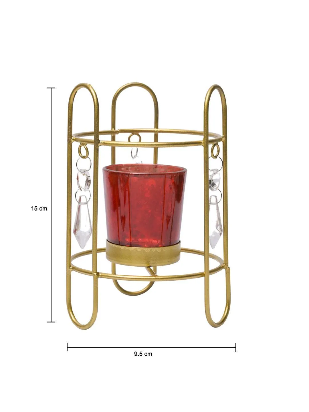 Crystal Hanging T-Lite Holder - Detailed Feature View 5