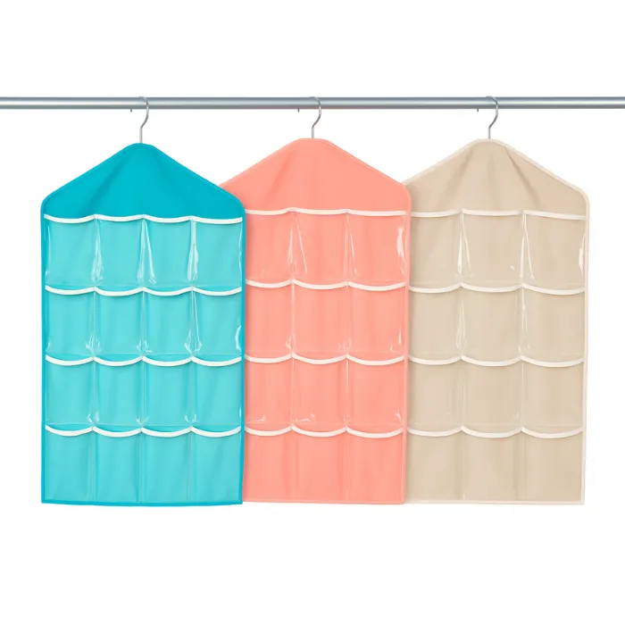 Premium Premium 16 Pocket Hanging Wardrobe Organizer – Cupboard Storage for Socks, Lingerie & Clothes (Random color-Pack of 1) - Buy Online at Alikart