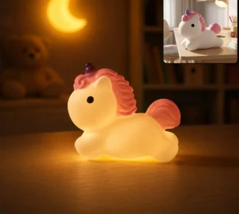 Unicorn LED Night Light, Cute Silicone Bedside Lamp for Kids (1 Pc)