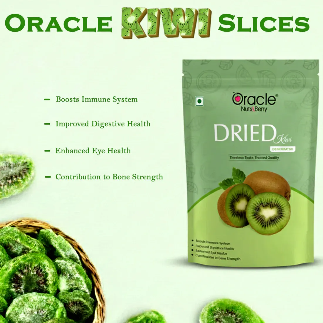 Dried Kiwi Slices – Tangy & Healthy Dehydrated Fruit Snack - Detailed Feature View 3