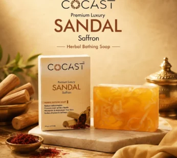 Sandal Saffron Herbal Bathing Soap – Traditional Luxury for Skin