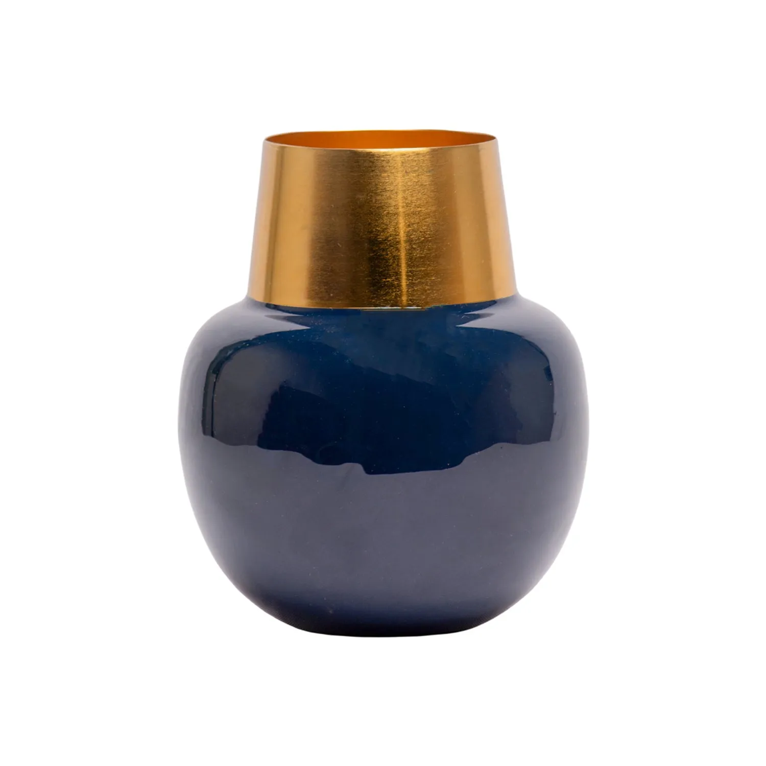 Premium Decorative Enamel Vase - Golden & Blue - Buy Online at Alikart