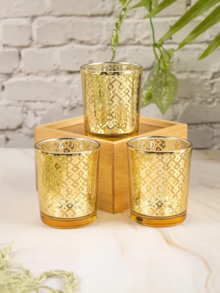 Diwali Home Decoration Tealight Candle Votive Holders Pack Of 3 Pcs