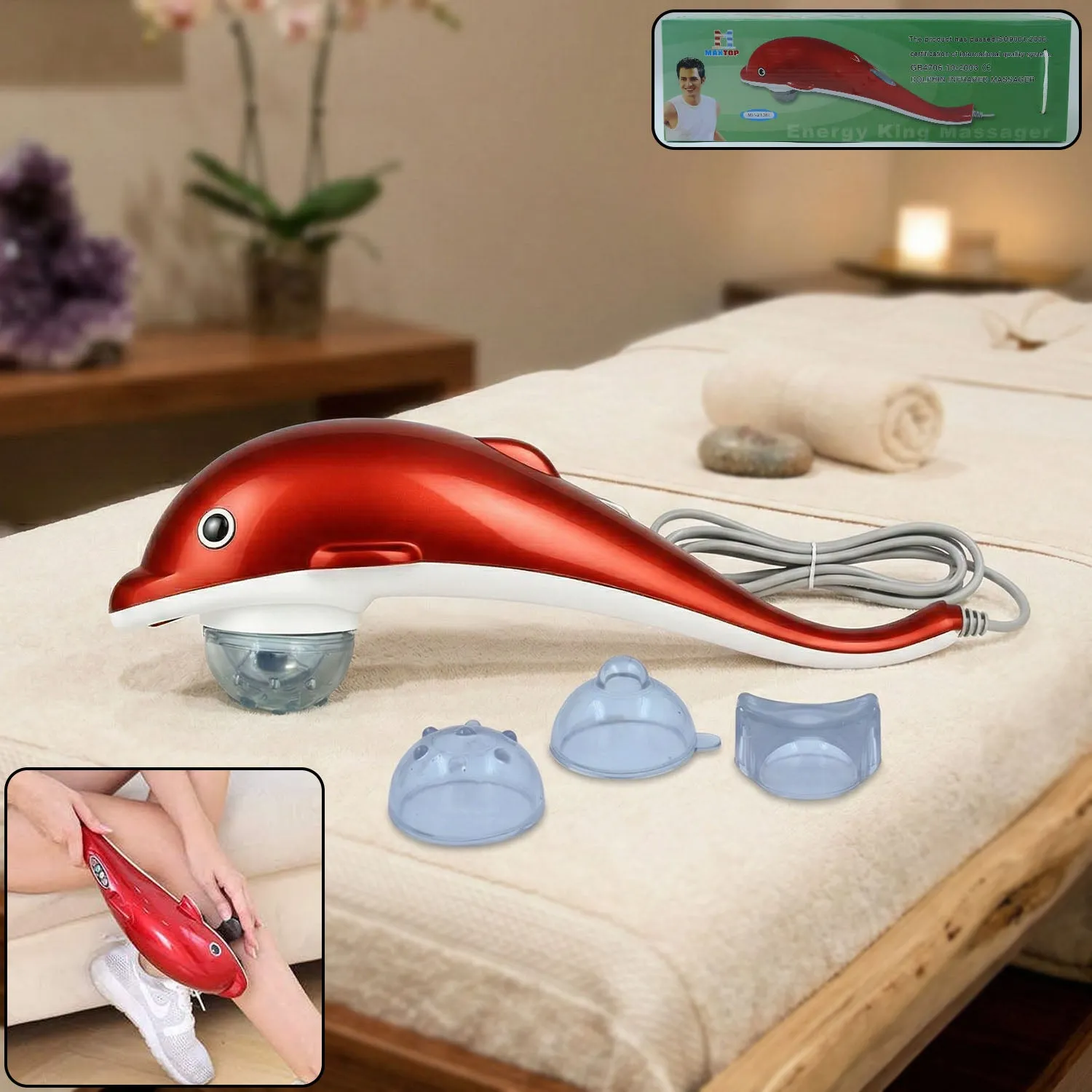 Dolphin Handheld Massager – Electric Pain & Stress Relief | Indo Glow