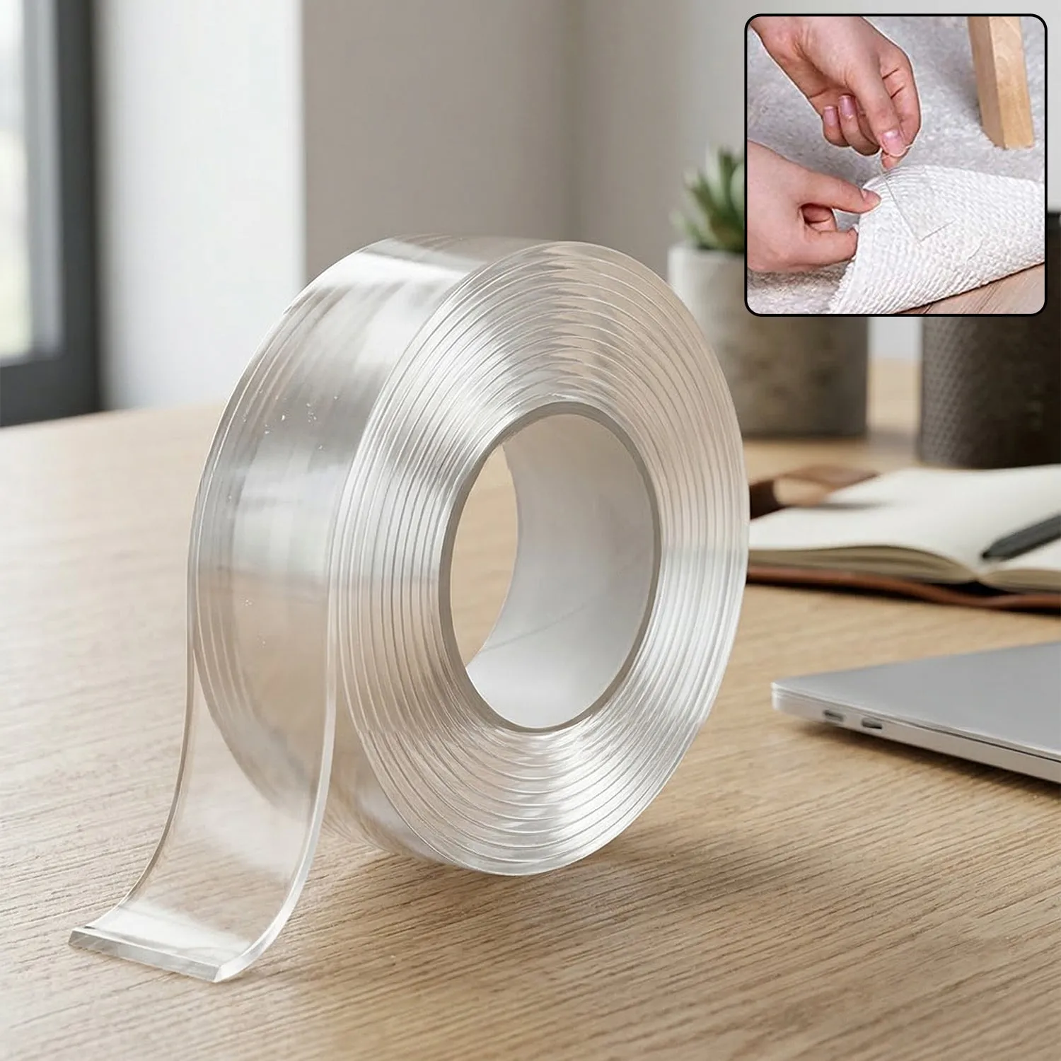 Premium Heavy Duty Transparent Nano Adhesive Tape – Reusable & Strong Grip - Buy Online at Alikart