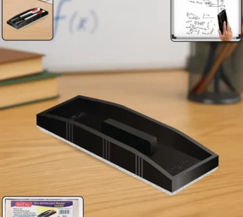 Whiteboard Duster – Durable, Easy-Grip with Dual Marker Slots