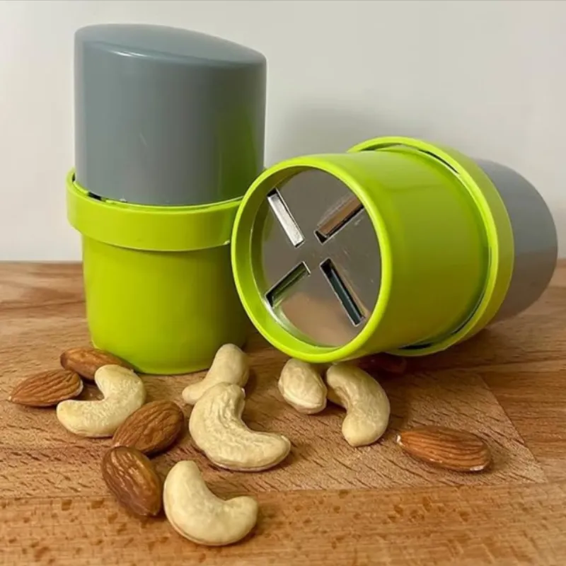 Premium Easy Dry Fruit Cutter & Slicer (Round Shape) – Built-in Storage, Multicolor Nut Cutter for Cashews, Almonds, and Dry Fruits (Random Color-Pack of 1) - Buy Online at Alikart