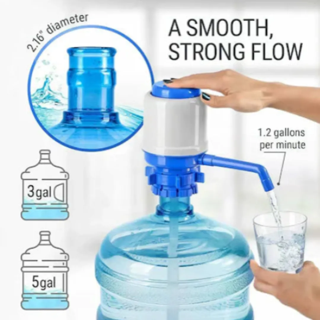 Jaldhara Manual Water Pump – Easy Hand Press Drinking Water Dispenser for Bottled Water (Random color-Pack of 1) - Detailed Feature View 4