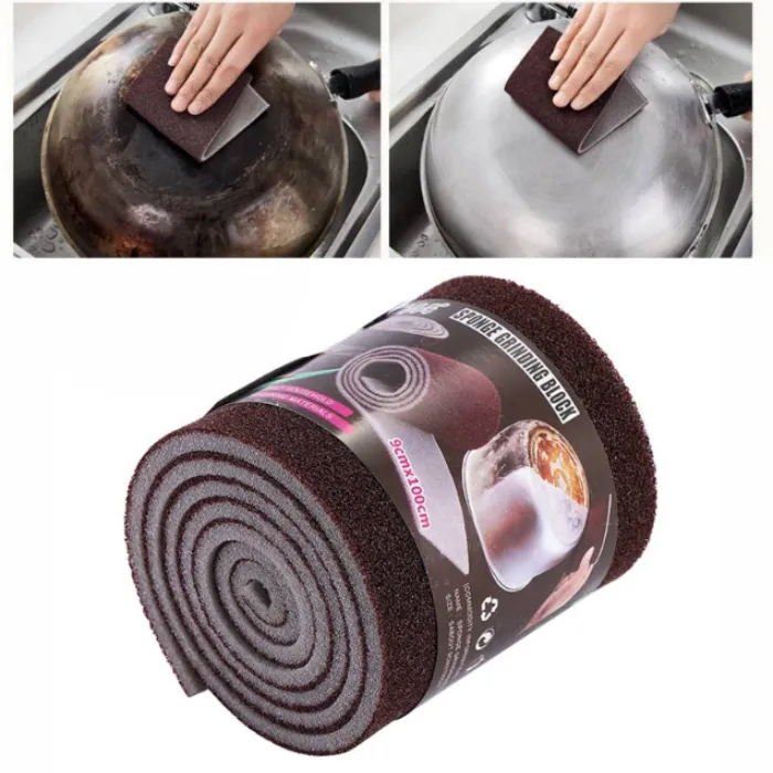 Premium Emery Dishwashing Roll (9×100 cm) – Durable Scrubbing Sponge for Stubborn Stains & Cookware - Buy Online at Alikart