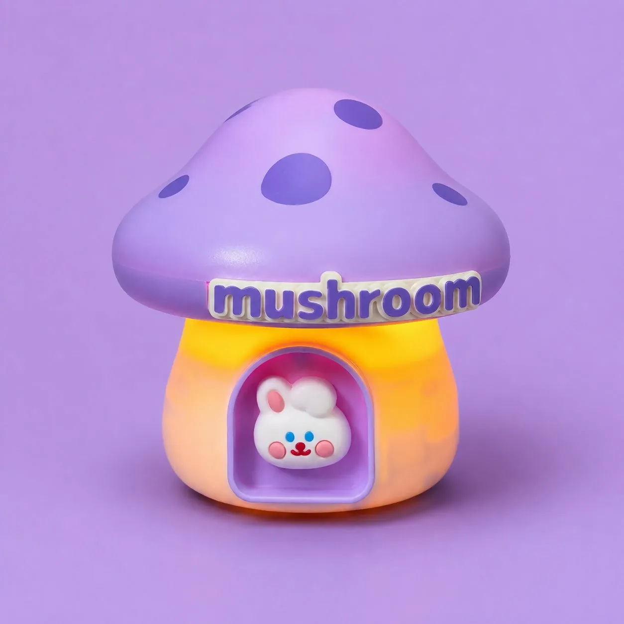 Purple Cute Mushroom LED Desk Lamp with Pencil Holder & Sharpener for Kids - Detailed Feature View 3