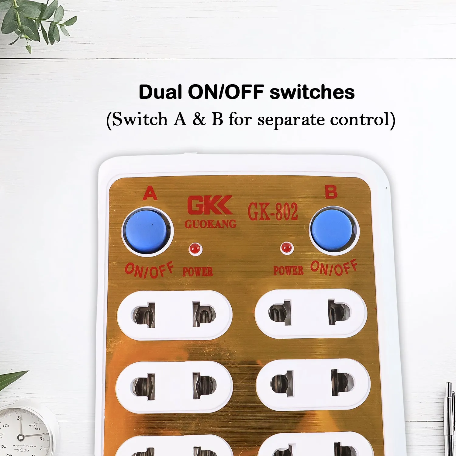Extension Board – 10 Way 220V Universal Sockets for Home & Office | Tetherix - Detailed Feature View 2