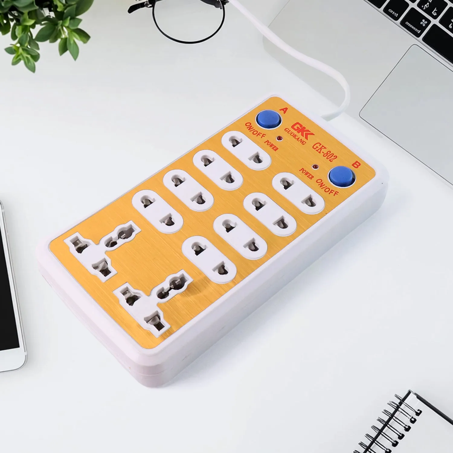 Extension Board – 10 Way 220V Universal Sockets for Home & Office | Tetherix - Detailed Feature View 3