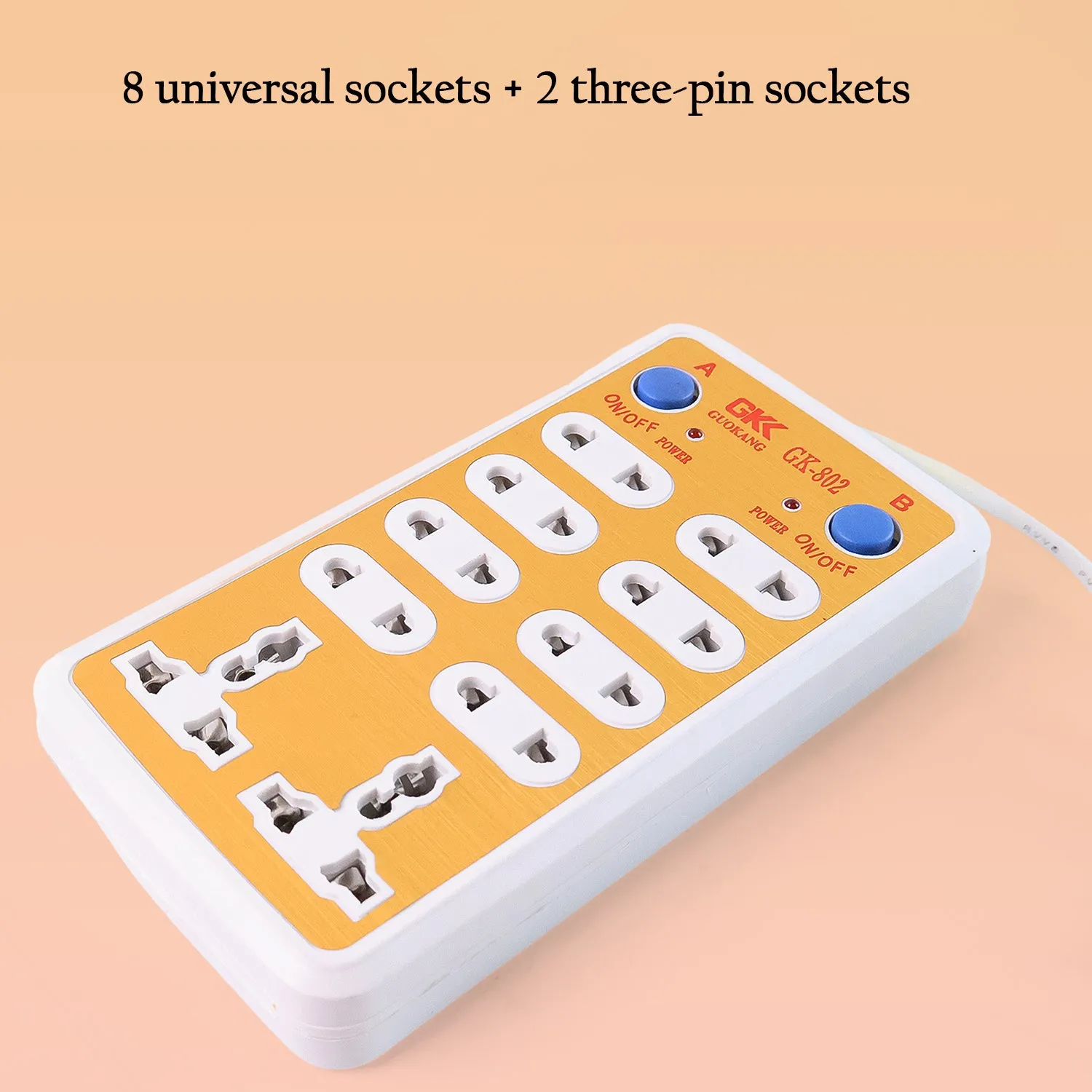 Extension Board – 10 Way 220V Universal Sockets for Home & Office | Tetherix - Detailed Feature View 6