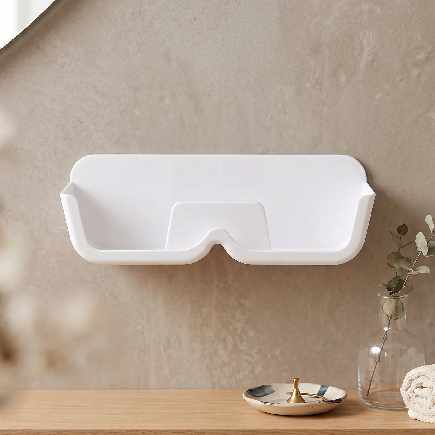 Plastic Sunglasses Holder Stand Wall Mounted Eyewear Rack Adhesive (1 Pc) - Detailed Feature View 7
