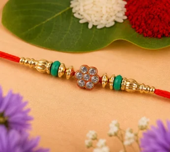 Floral Beaded Designer Rakhi for Raksha Bandhan Celebration