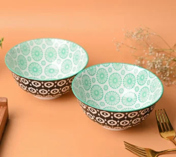 Floral Bowl Set Of 2 (650Ml)