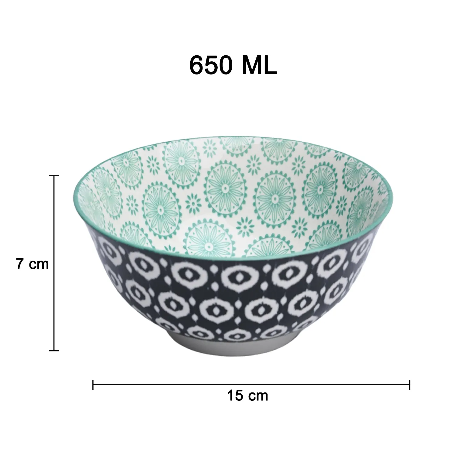 Floral Bowl Set Of 2 (650Ml) - Detailed Feature View 6