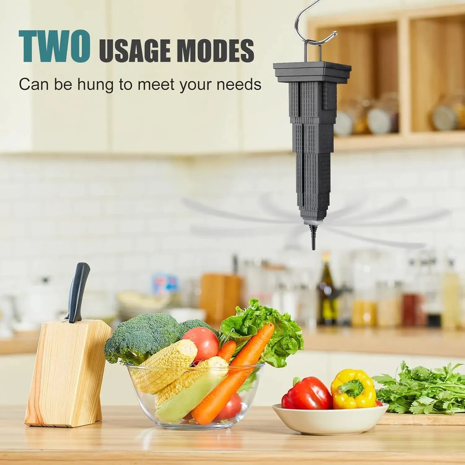 Big Tabletop Fly Repeller Fan Large Tower Design Food Protection (1 Pc) - Detailed Feature View 2