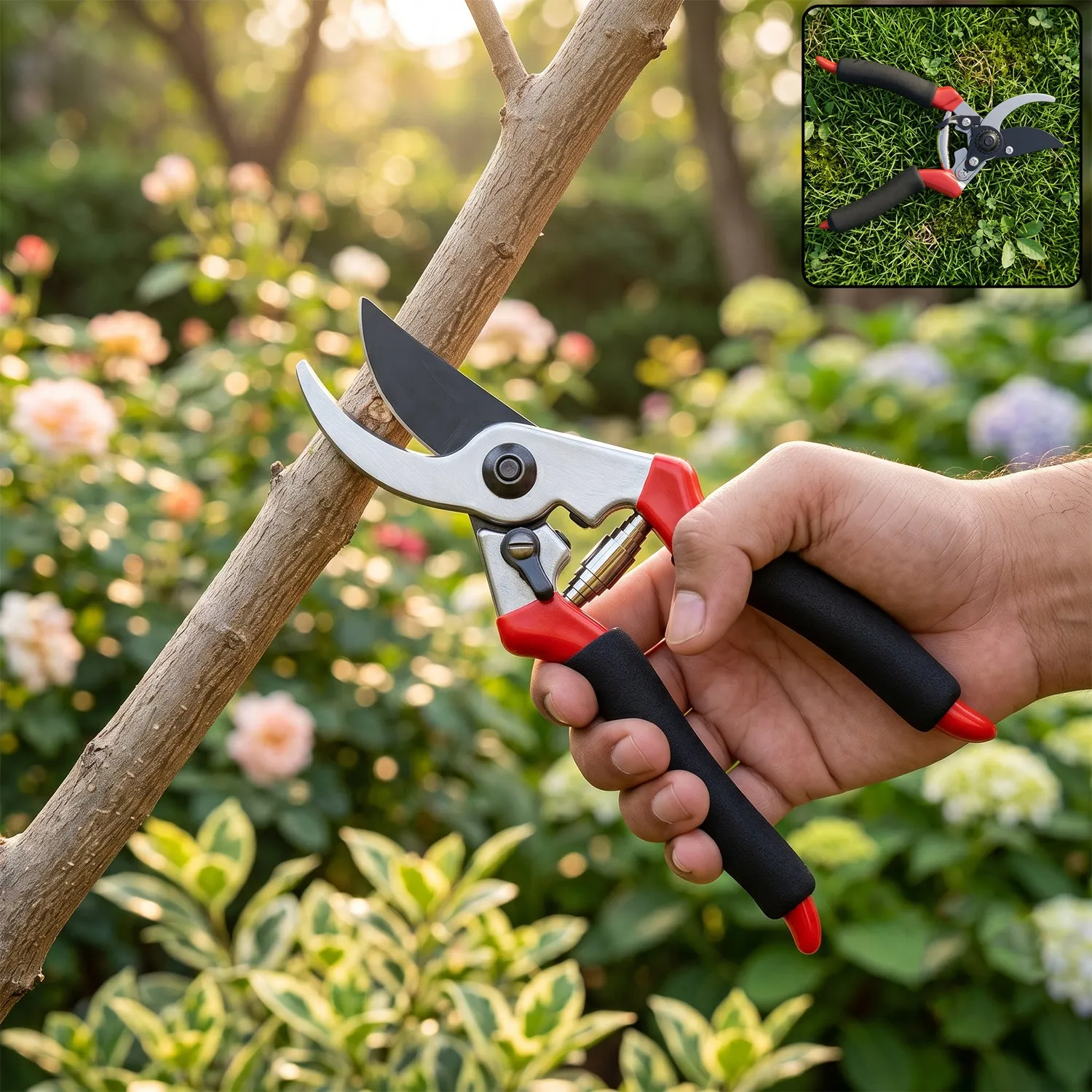 Flower Cutter Stainless Steel 21 Cm Sharp Shear for Flowers Plants (1 Pc) - Detailed Feature View 2