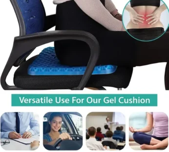Gel Flex Cushion Egg Sitter with Non-Slip Cover – Breathable Honeycomb Gel Seat Pad for Home, Office, Car & Wheelchair (Back, Spine & Hip Pain Relief)