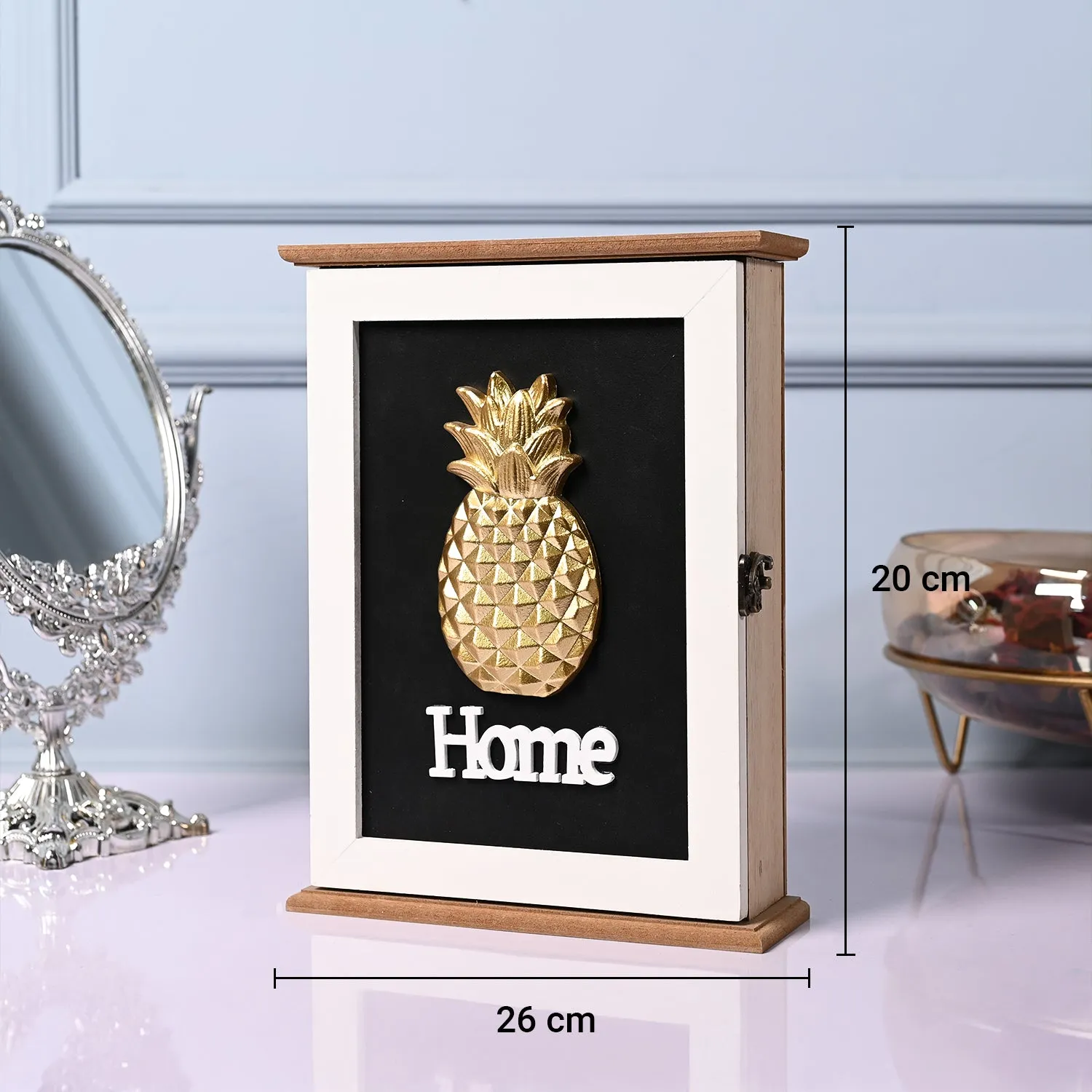 Gold Pineapple Key Holder Box - Detailed Feature View 5