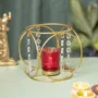 Premium Golden Crystal Hanging T-Lite Holder - Buy Online at Alikart