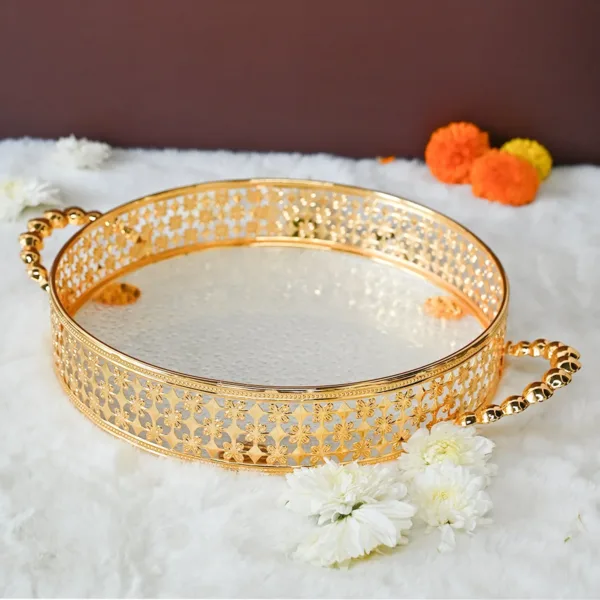 Golden Decorative Basket