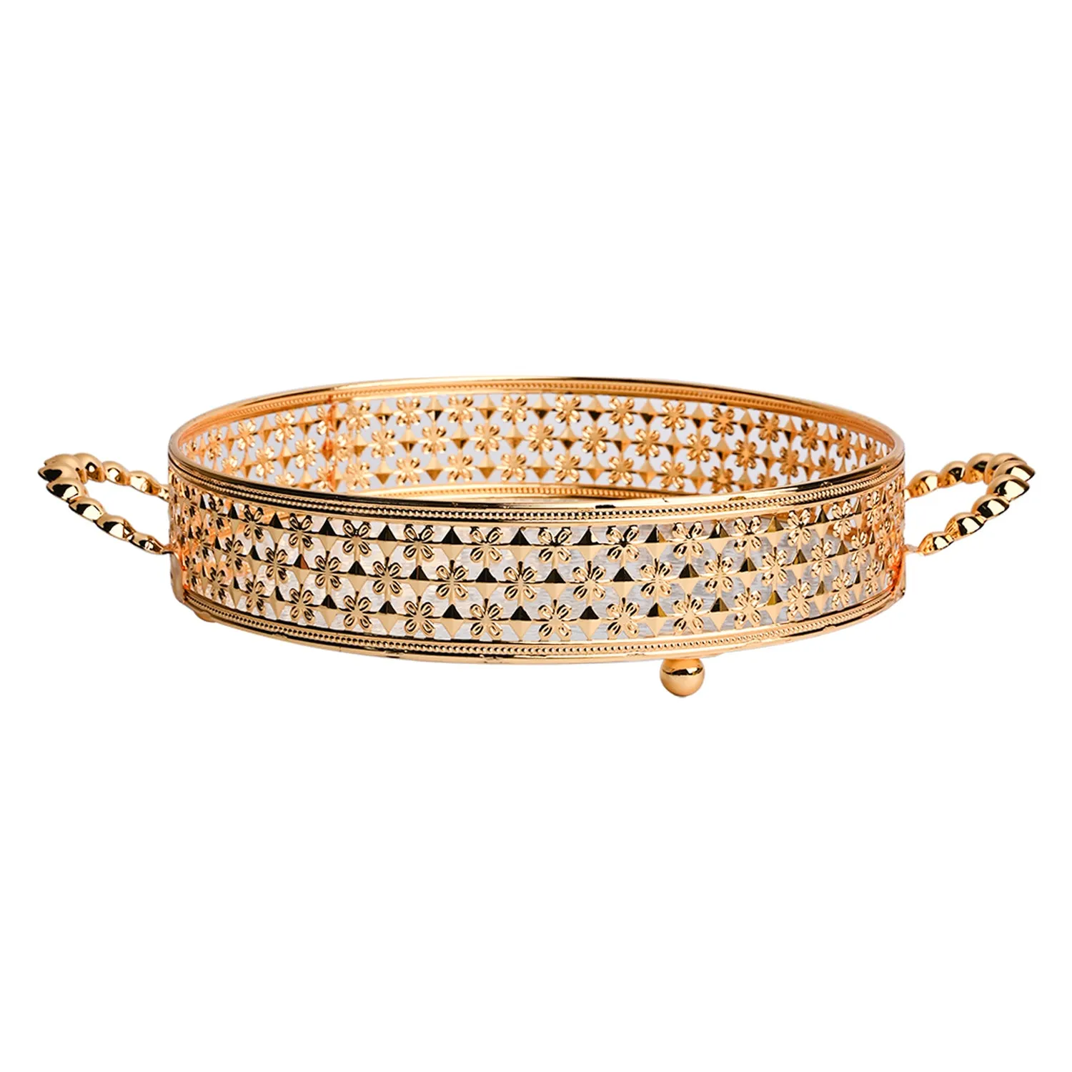 Golden Decorative Basket - Detailed Feature View 2