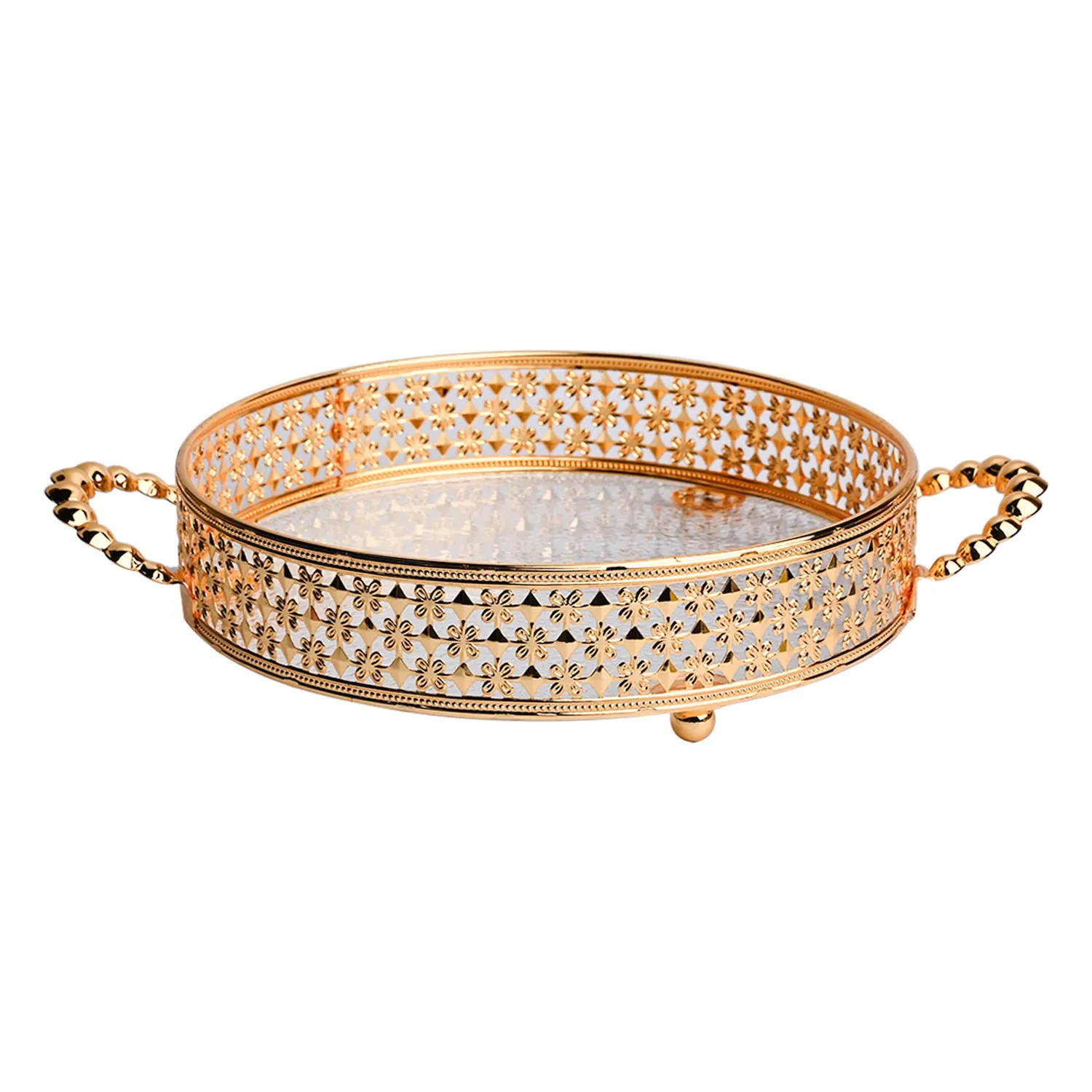 Golden Decorative Basket - Detailed Feature View 3