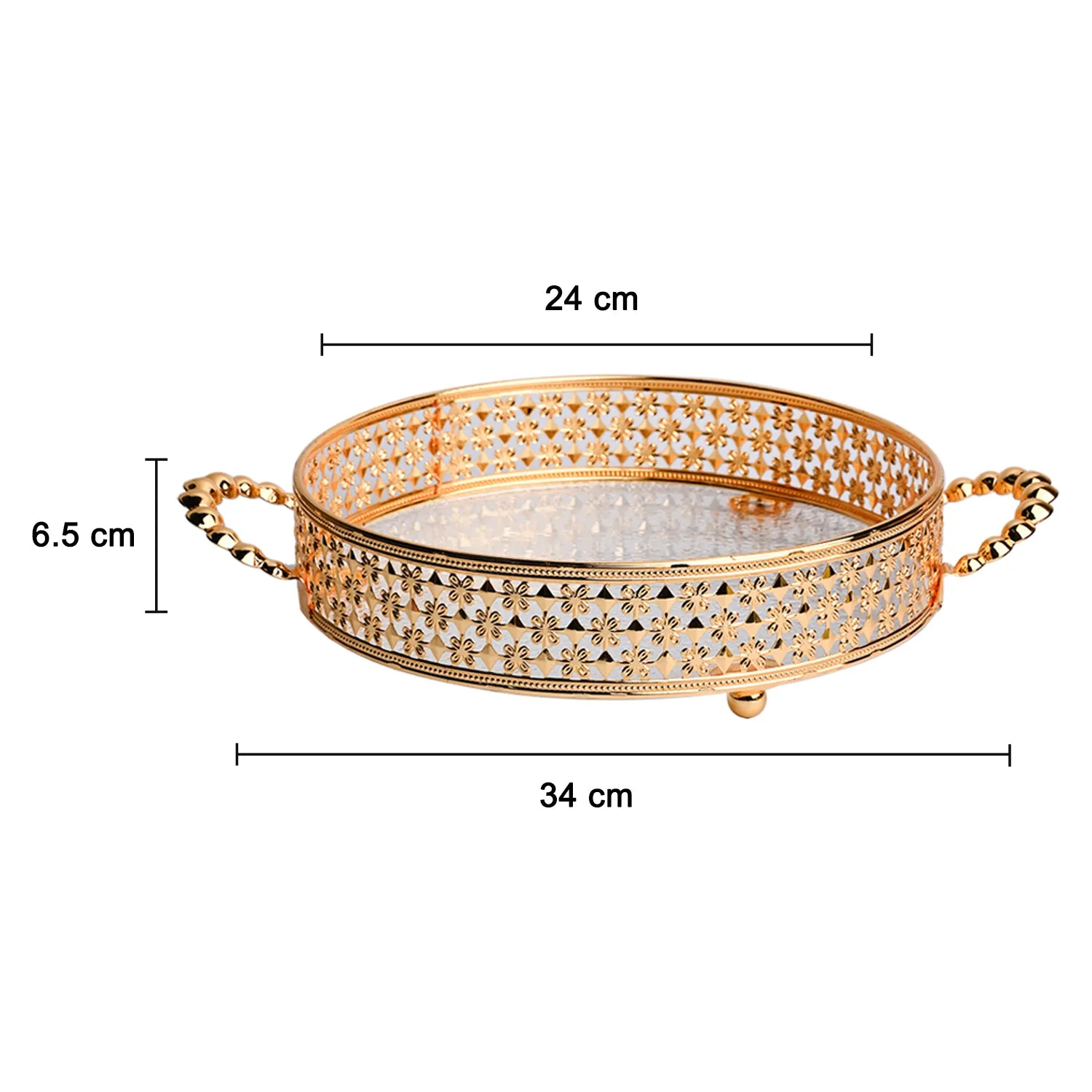 Golden Decorative Basket - Detailed Feature View 5