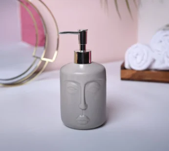 Grey Matte Face Soap Dispenser – Cylindrical Shape