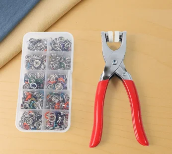 Snap Button Plier Kit – Heavy Duty with 100+ Assorted Studs