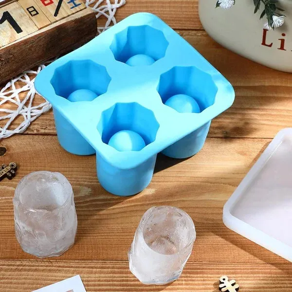 Premium Silicone Shot Glass Ice Mold – Reusable Flexible Ice Cube Mold for Drinks & Cocktails (Pack of 1) - Buy Online at Alikart