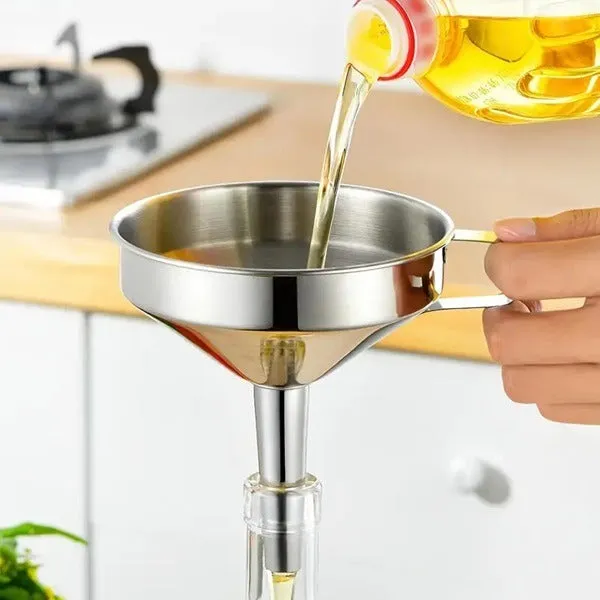 15cm Stainless Steel Oil Funnel With Filter