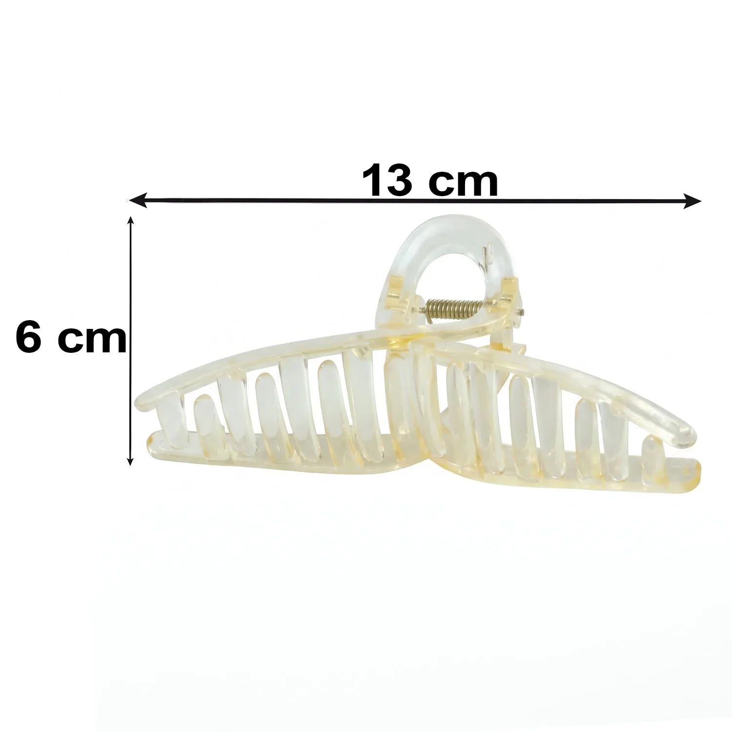Stylish Plastic Hair Clip Transparent Claw Clutcher for Women (1 Pc) - Detailed Feature View 5