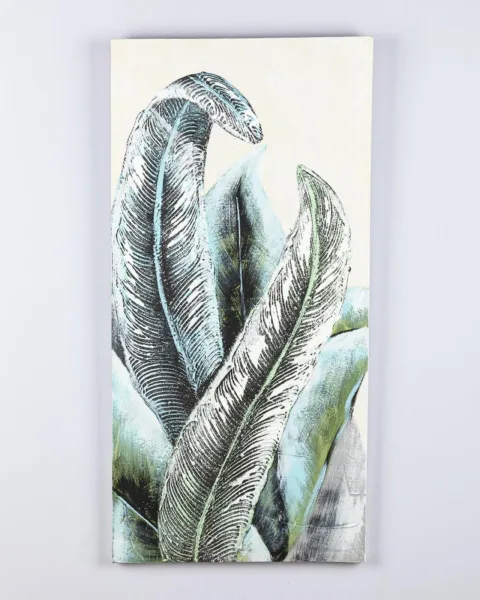 Hand Painted Big Leaf Oil Painting on Canvas