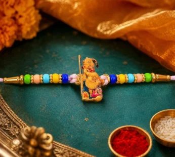 Hanuman Ji Beads Thread Rakhi Traditional Protector for Brother