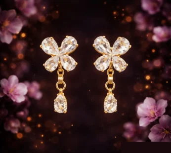 Elegant Butterfly Crystal Drop Earrings – Feminine Sparkle & Style