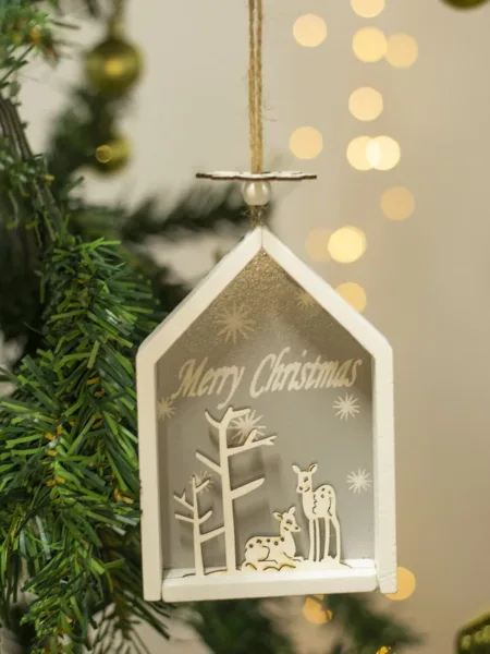 House Design – “Merry Christmas” Hanging Plaque Set Of 2 Pcs