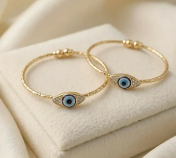 Gold Evil Eye Bangles – Stylish protection with adjustable fit