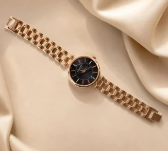 Women’s Rose Gold Metal Strap Watch – Elegant & Stylish Accessory
