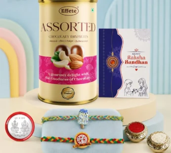 Ice Cream Rakhi for Brother with Emperor Chocolate, Roli Tikka & Card, Pack of 6