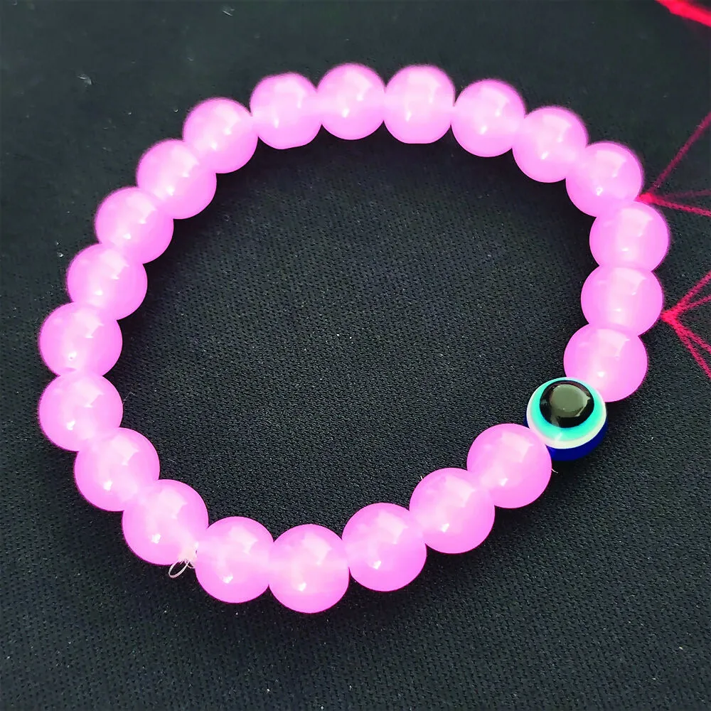 Premium Pink Evil Eye Bracelet – Stylish Protection with Elegant Beads - Buy Online at Alikart