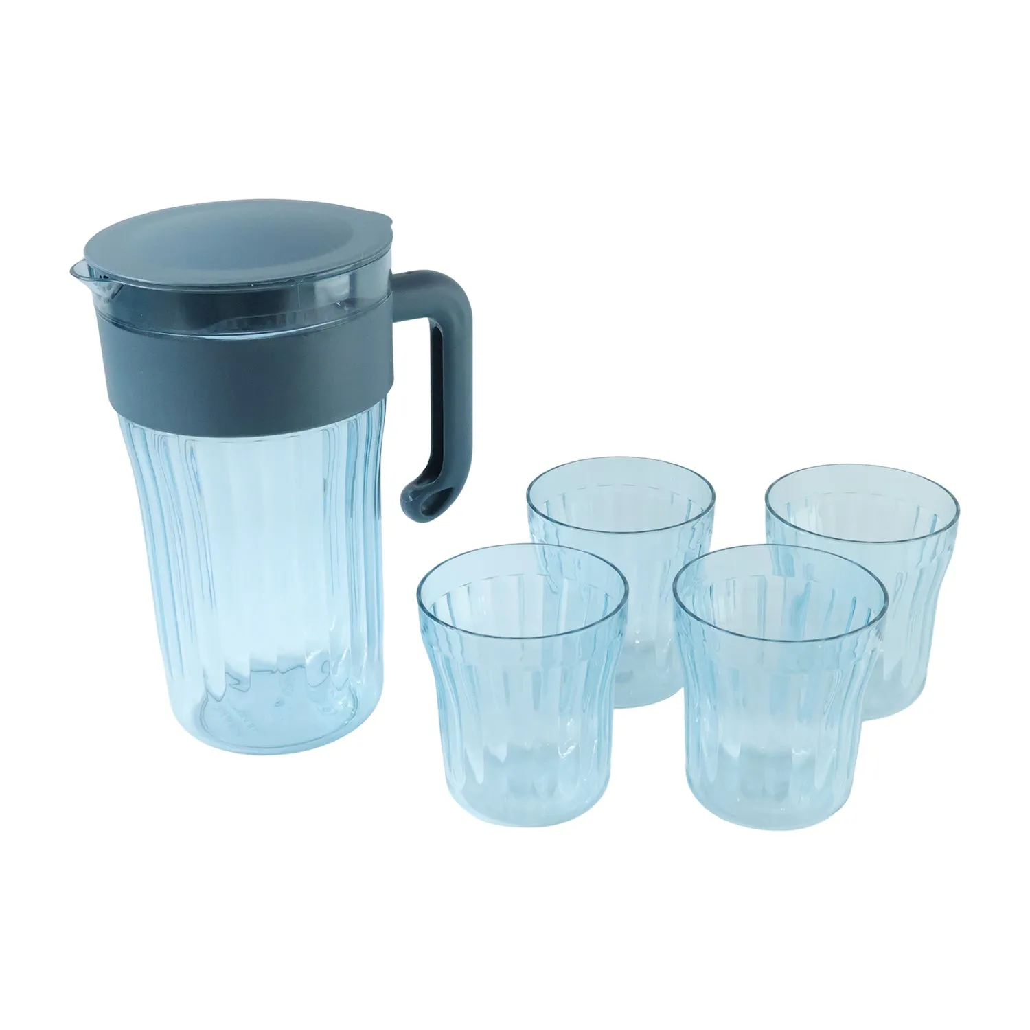 Plastic Water Jug with 4 Glasses Set – Perfect for Home Use - Detailed Feature View 3