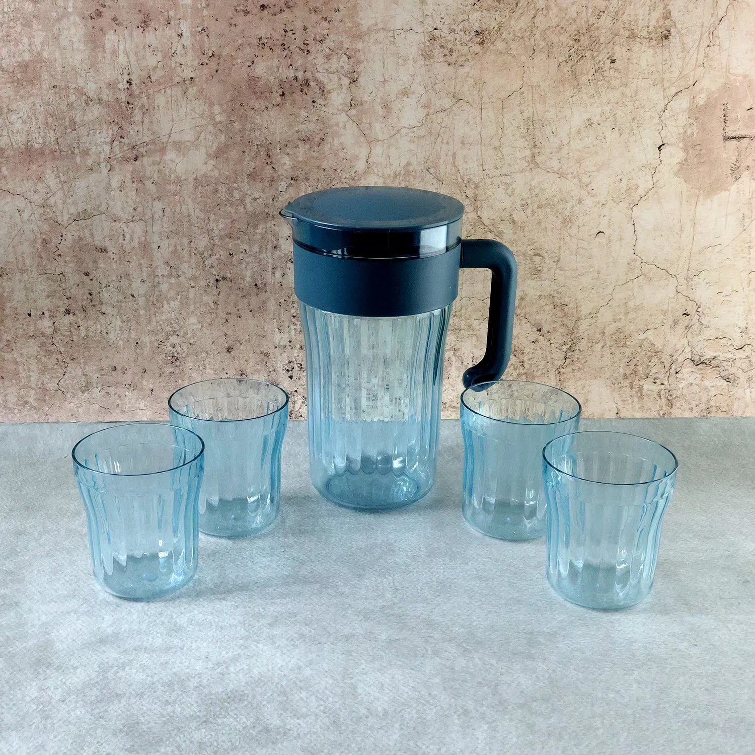 Plastic Water Jug with 4 Glasses Set – Perfect for Home Use - Detailed Feature View 6